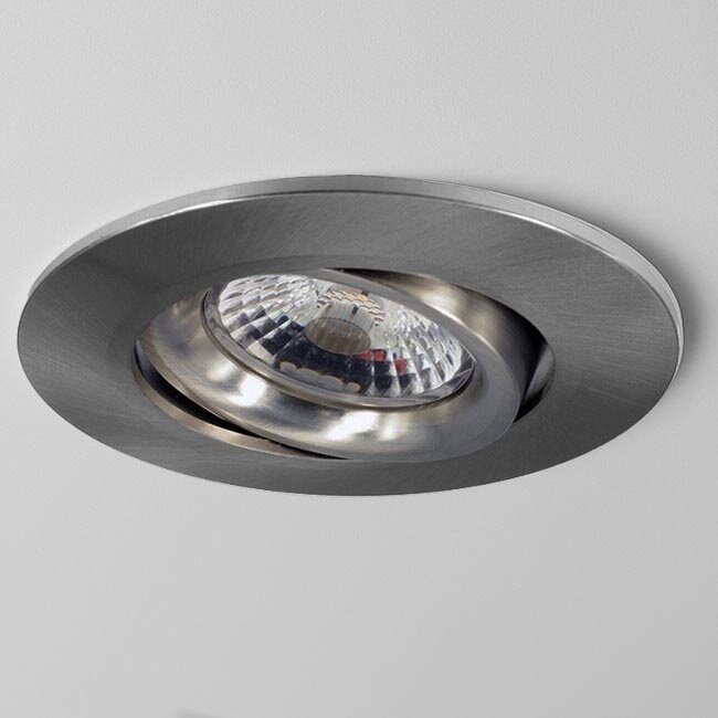 Inbouw LEDspot Parijs, Warm wit licht, dimbaar, 8 Watt, kantelbaar, RVS