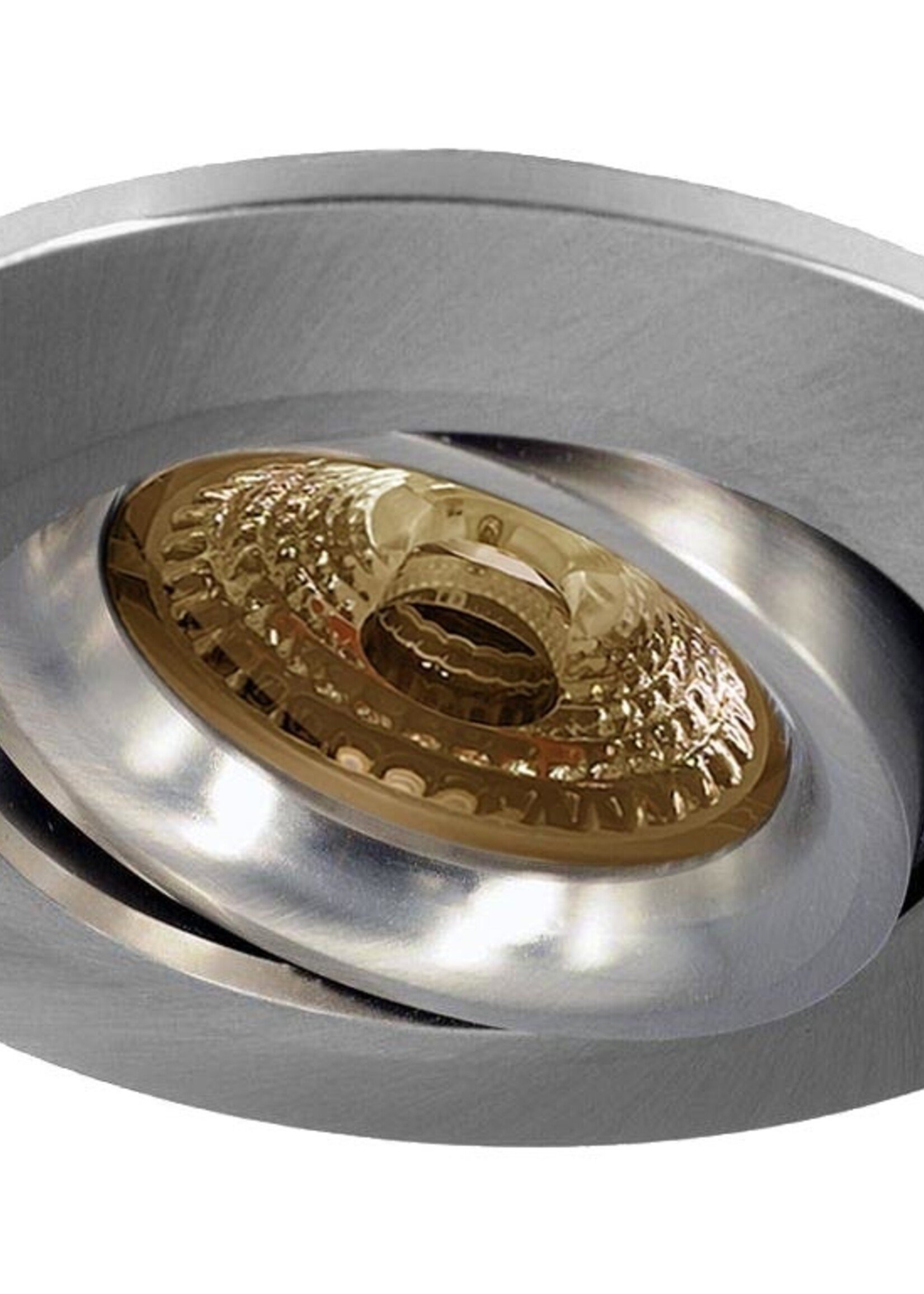 Set van 6 stuks Inbouw LEDspot Parijs, Warm wit licht, dimbaar, 8 Watt, kantelbaar, RVS