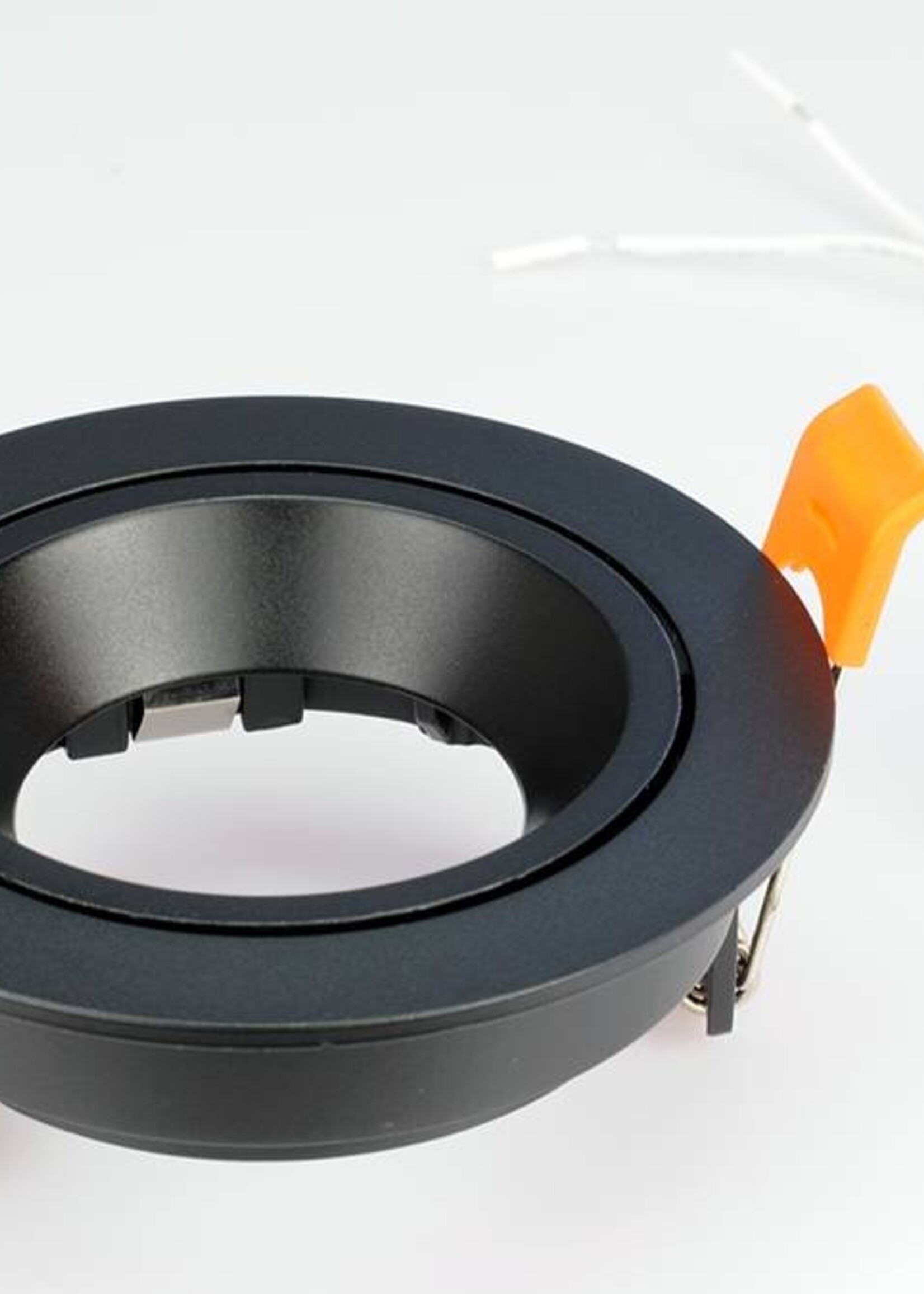 Philips 6 stuks Zwarte, LED inbouwspots met Philips 4,9W GU10 Spots, dimbaar (dim to warm), kantelbaar, warmwit licht.
