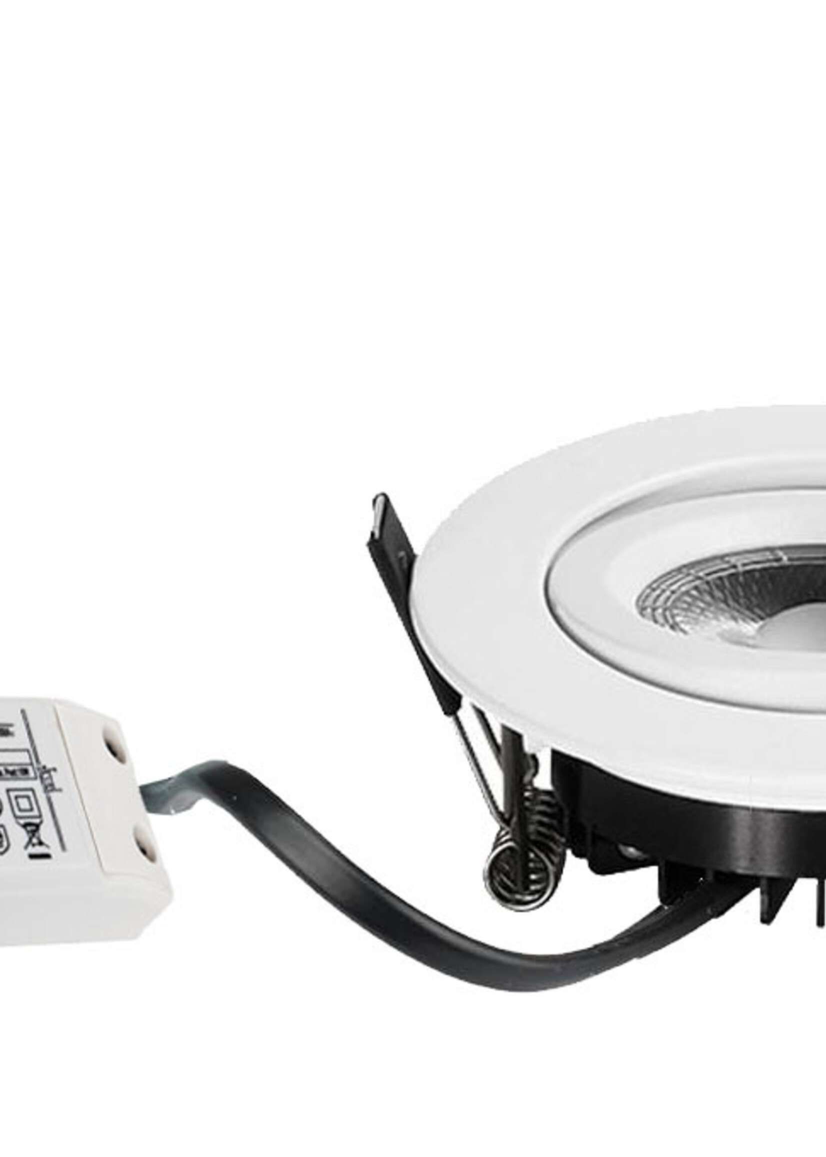 Inbouw Ledspot Dublin Wit, 6 Watt, Dimbaar Warm Wit IP44