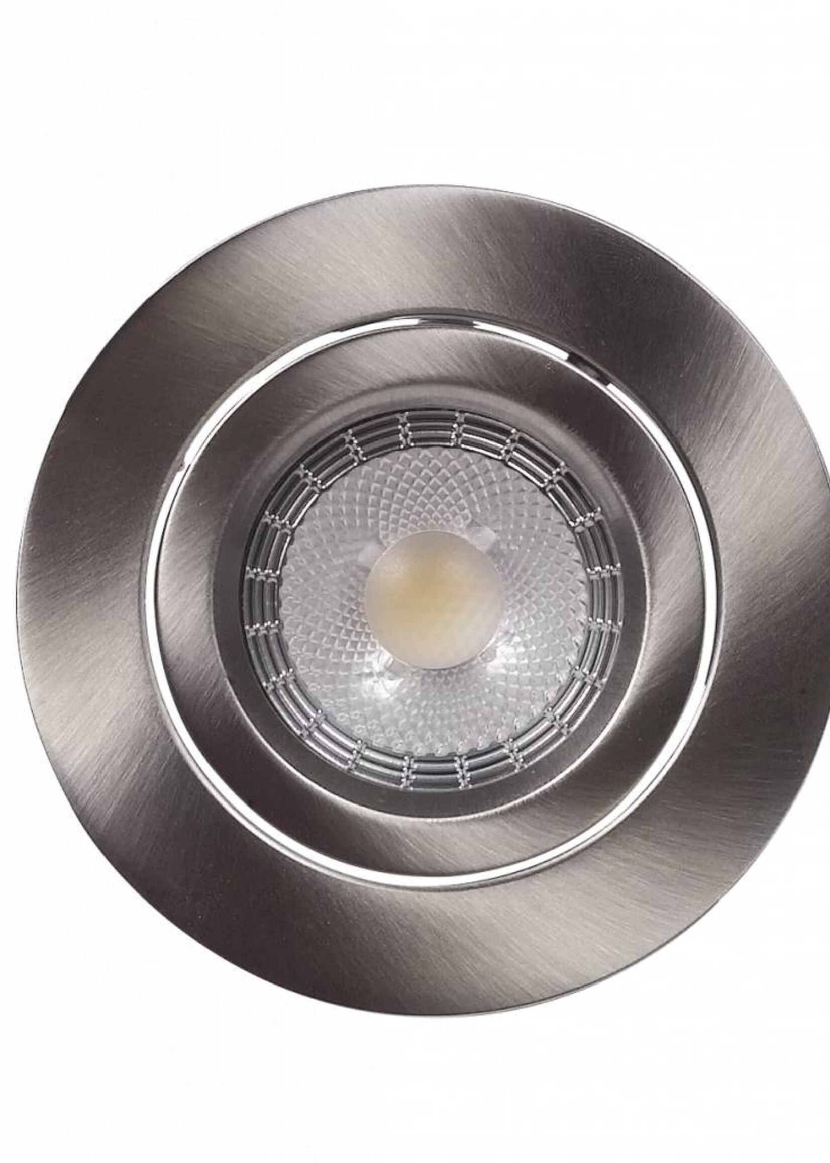 Set van 6 Inbouw Ledspot Dublin RVS, 6 Watt, Dimbaar Warm Wit IP44