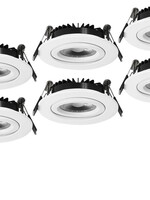 Set van 6  Inbouw Ledspot Dublin, 6 Watt, IP44