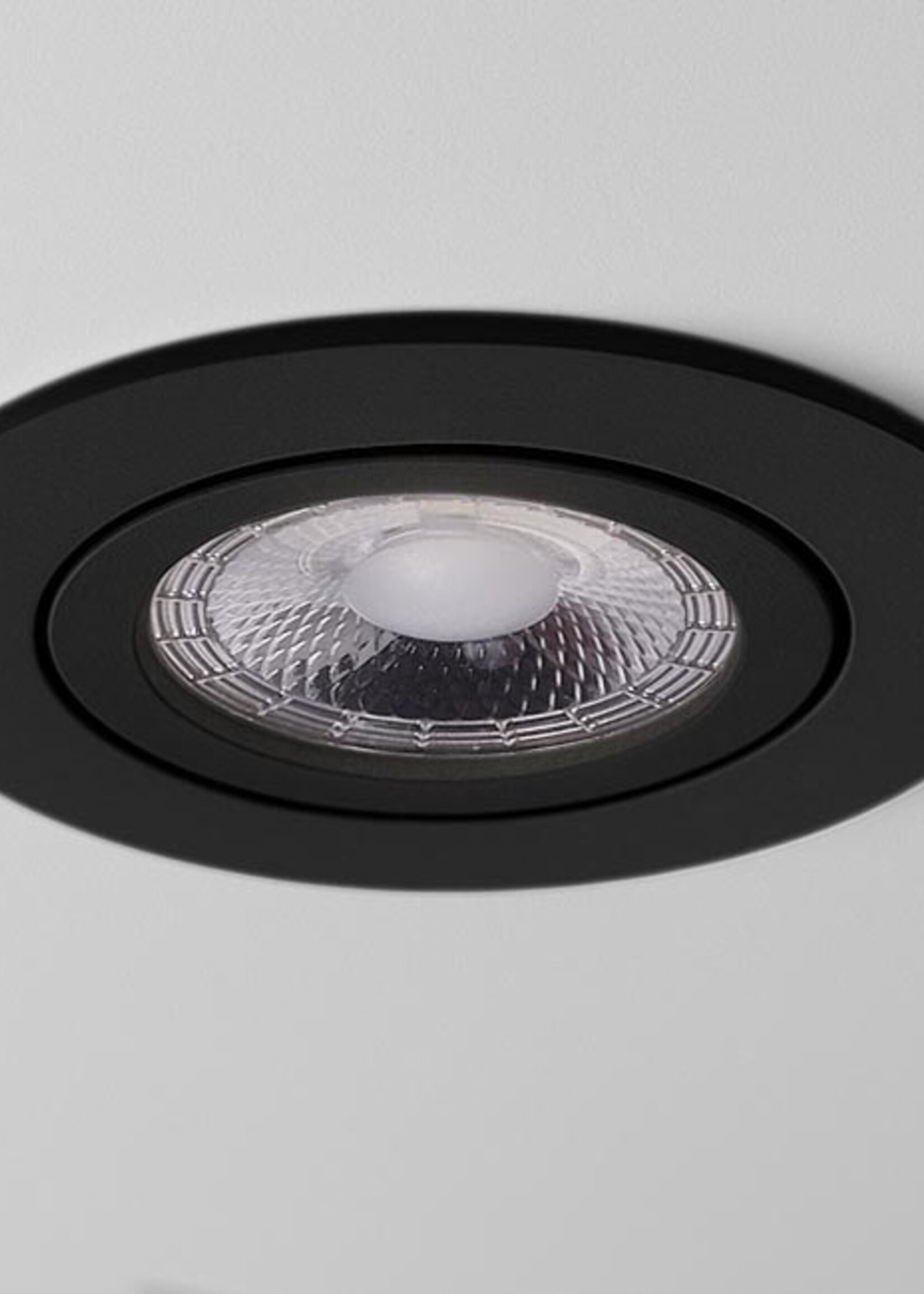 Inbouw Ledspot Dublin Zwart, 6 Watt, Dimbaar Warm wit licht  IP44