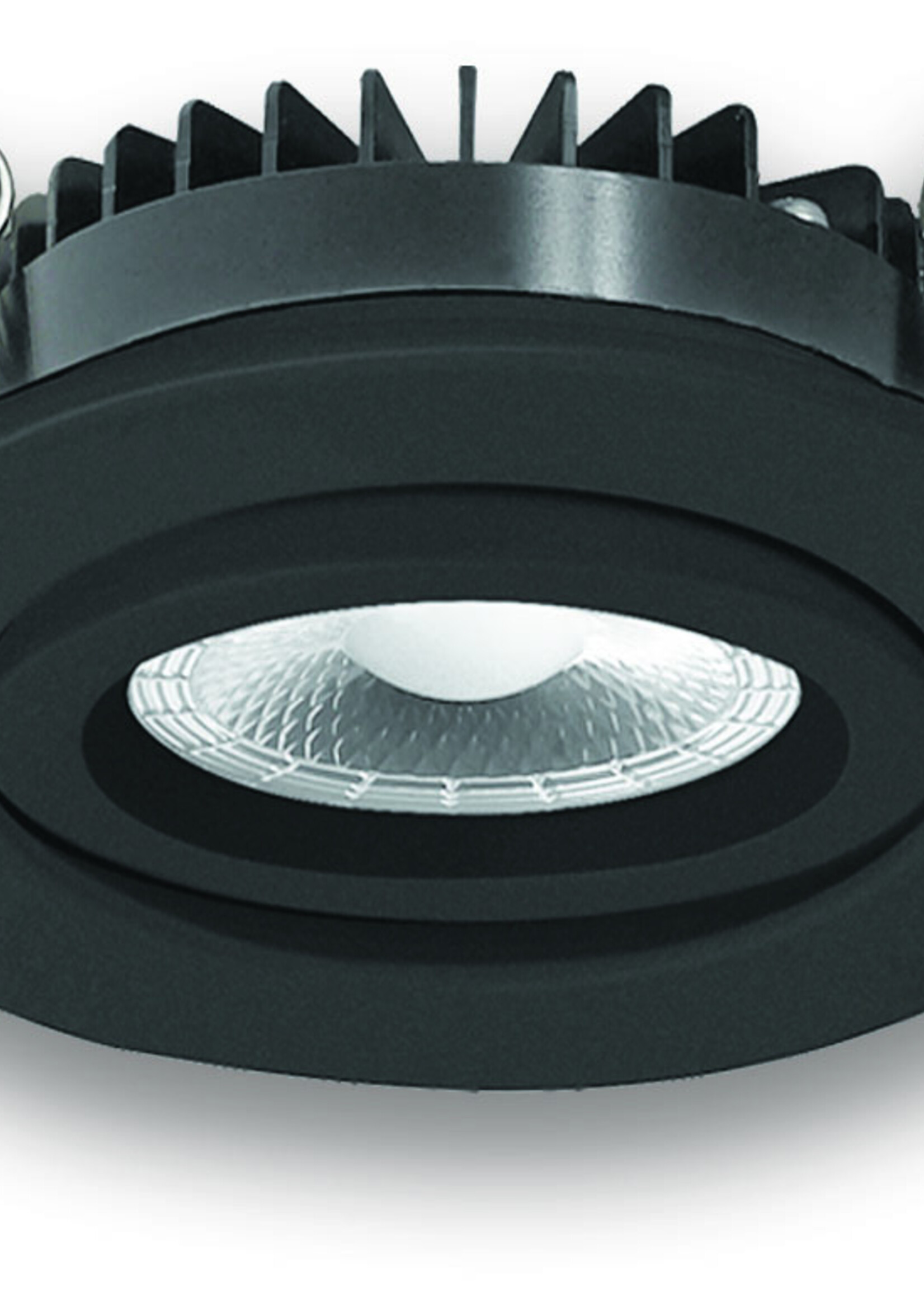 Inbouw Ledspot Dublin Zwart, 6 Watt, Dimbaar Warm wit licht  IP44