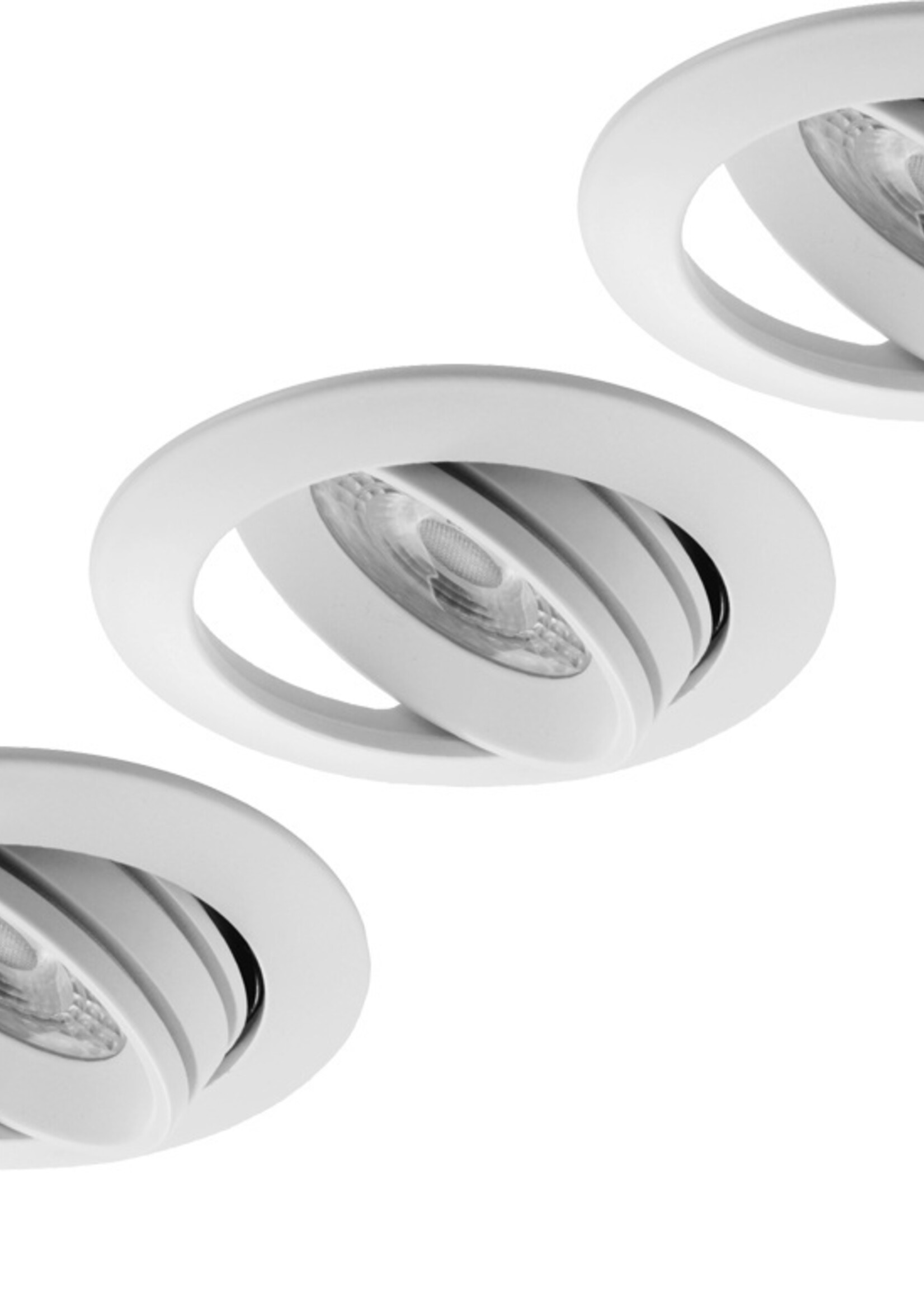 Set van 3 stuks, inbouw Ledspot Slim, 6 Watt, Dimbaar Warm Wit, geschikt voor de badkamer: IP44