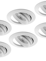Set van 6 Inbouw Ledspot Slim, 6 Watt, IP44
