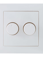 Afdekplaat met regelknop voor DUO draaidimmer, Wit