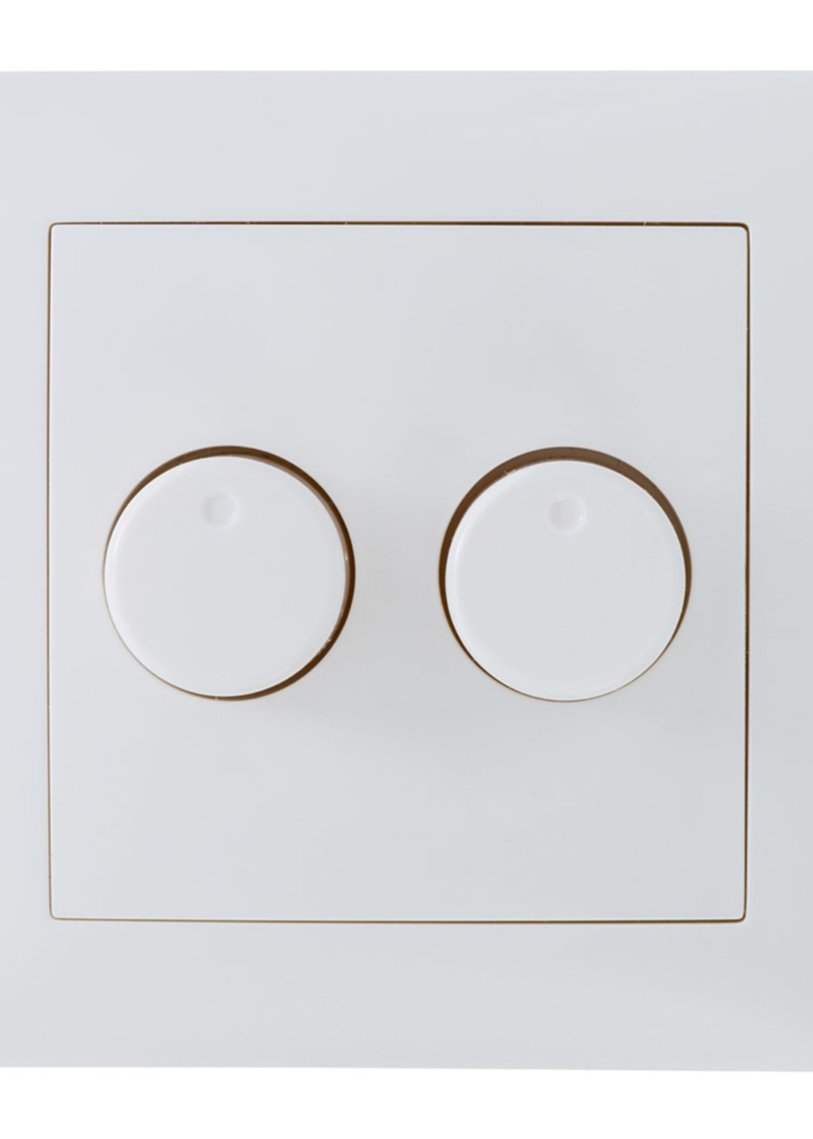 Afdekplaat met regelknop voor DUO draaidimmer, Wit