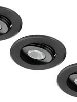 Set van 3 dimbare mini inbouwLEDspot,  3 Watt, IP44
