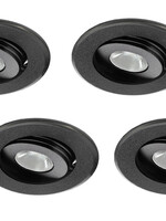 Set van 4 dimbare mini inbouwLEDspot,  3 Watt, IP44
