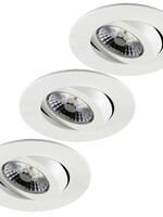 Set van 3 stuks LED inbouwspot Gyro 8W,  360 graden richtbaar