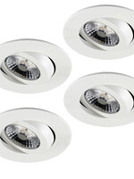 Set van 4 stuks LED inbouwspot Gyro 8W,  360 graden richtbaar
