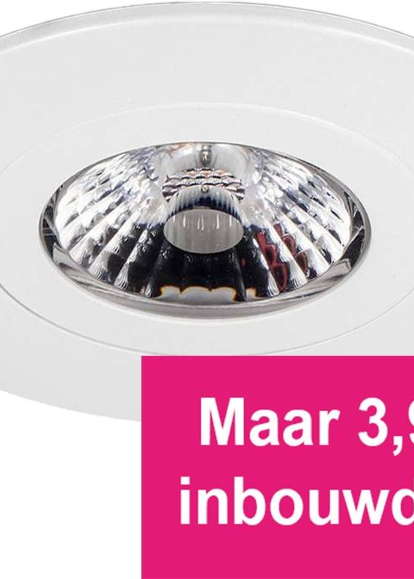 Set van 6 stuks LED inbouwspot Gyro 8W, dimbaar en 360 graden richtbaar
