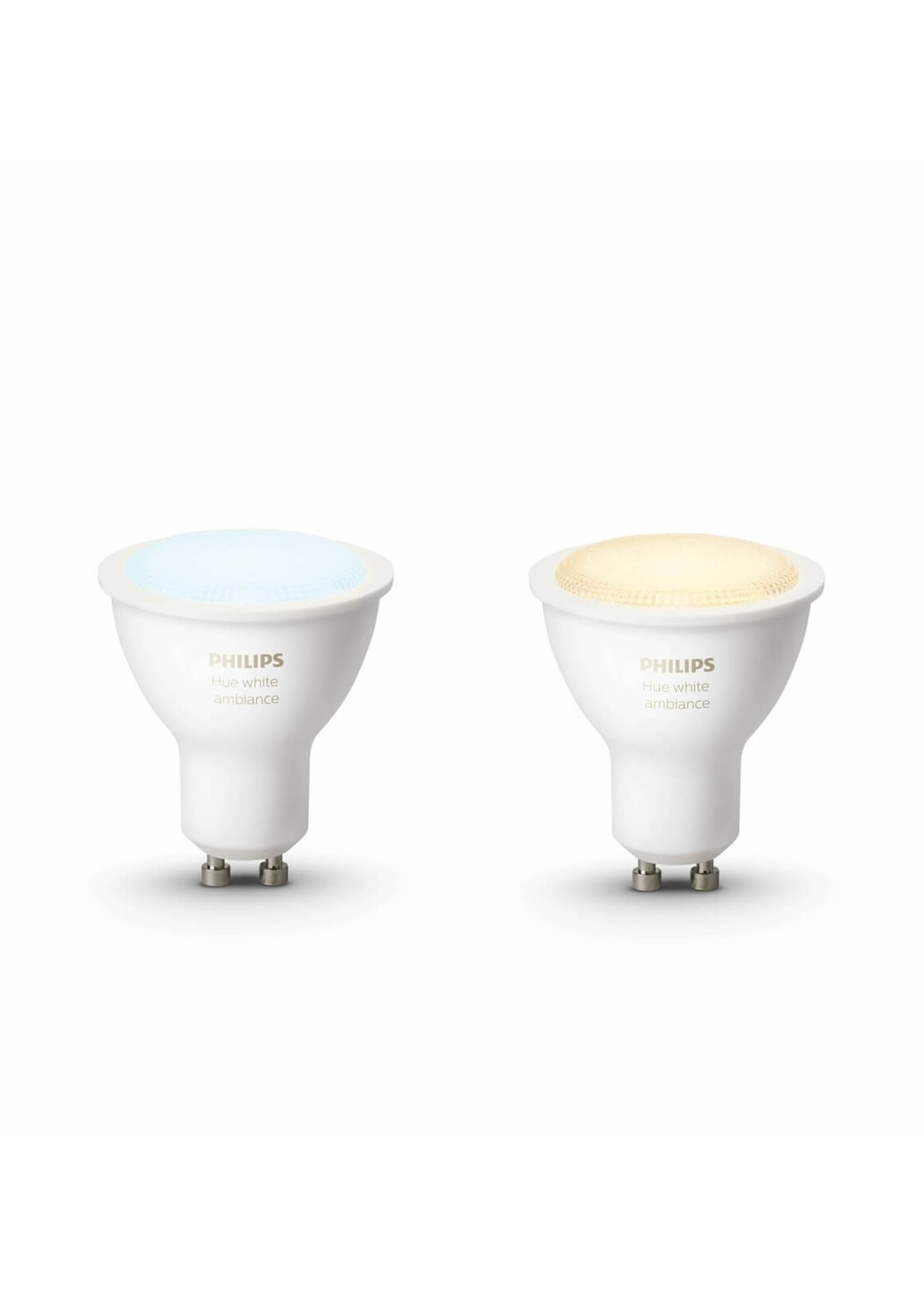 Philips Hue 2 stuks Philips Hue  Dimbare - White Ambiance - GU10,  Bluetooth