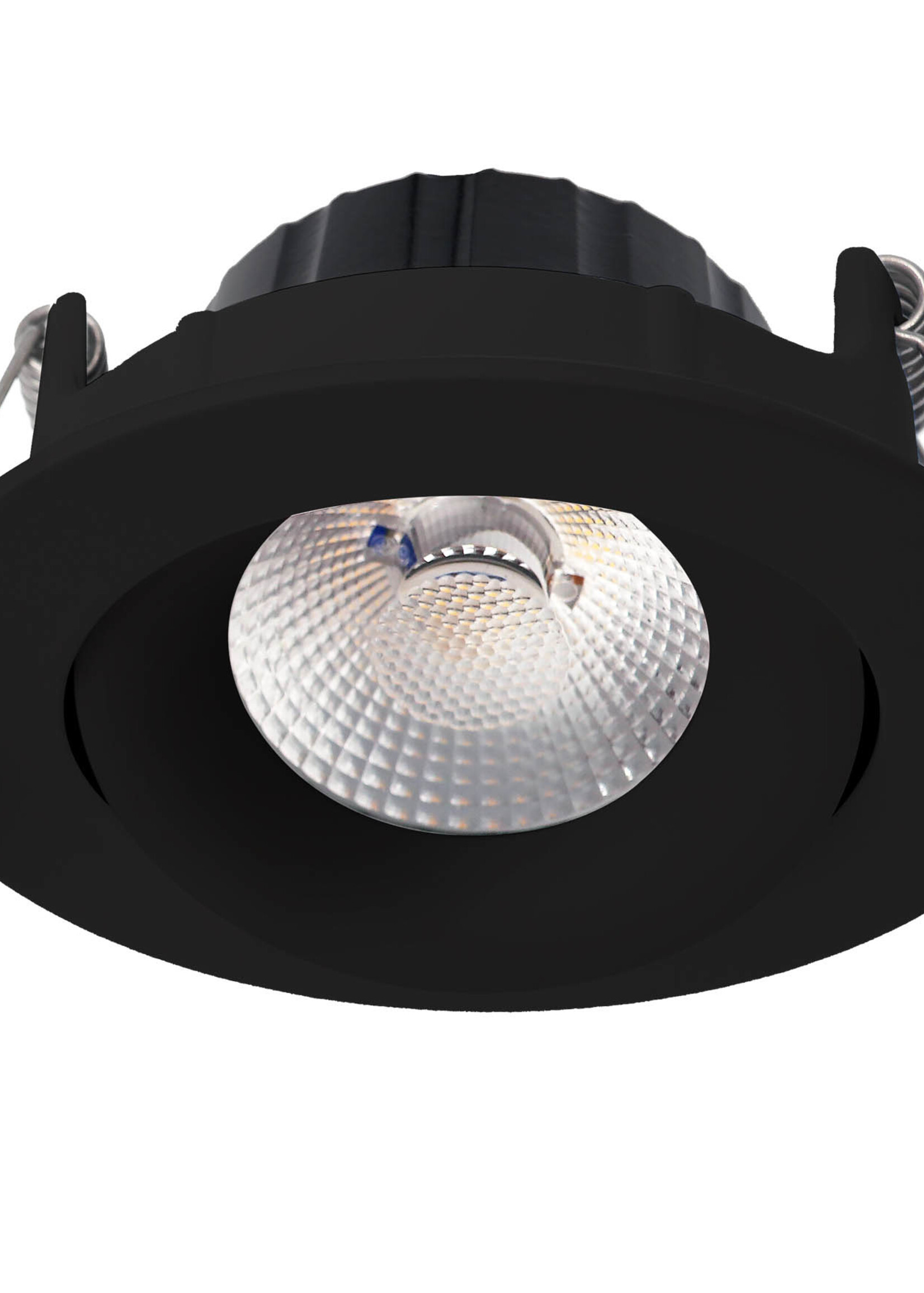 Inbouw Ledspot Wenen Mat-Zwart, 8 Watt, Dimbaar, Warm Wit licht, IP44