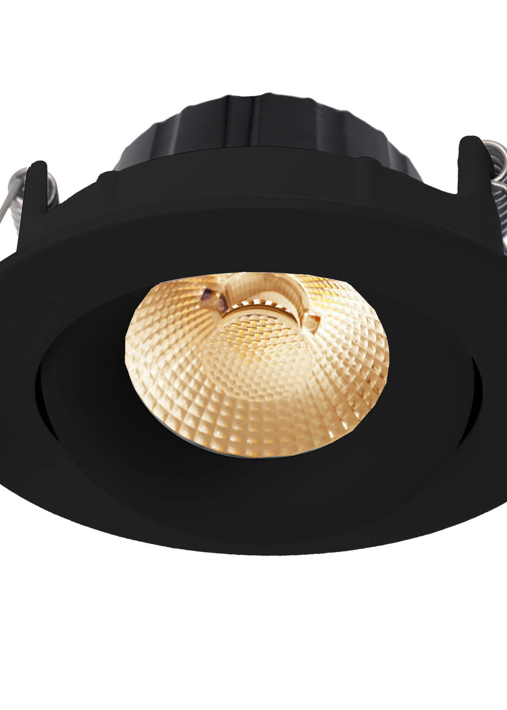 Inbouw Ledspot Wenen Mat-Zwart, 8 Watt, Dimbaar, Warm Wit licht, IP44
