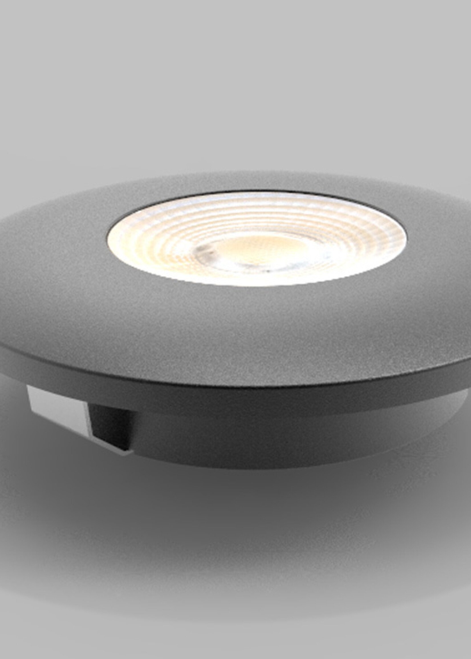 Set van 4 Cabinet Led Inbouwspots warm wit, zwarte uitvoering IP44, dimbaar