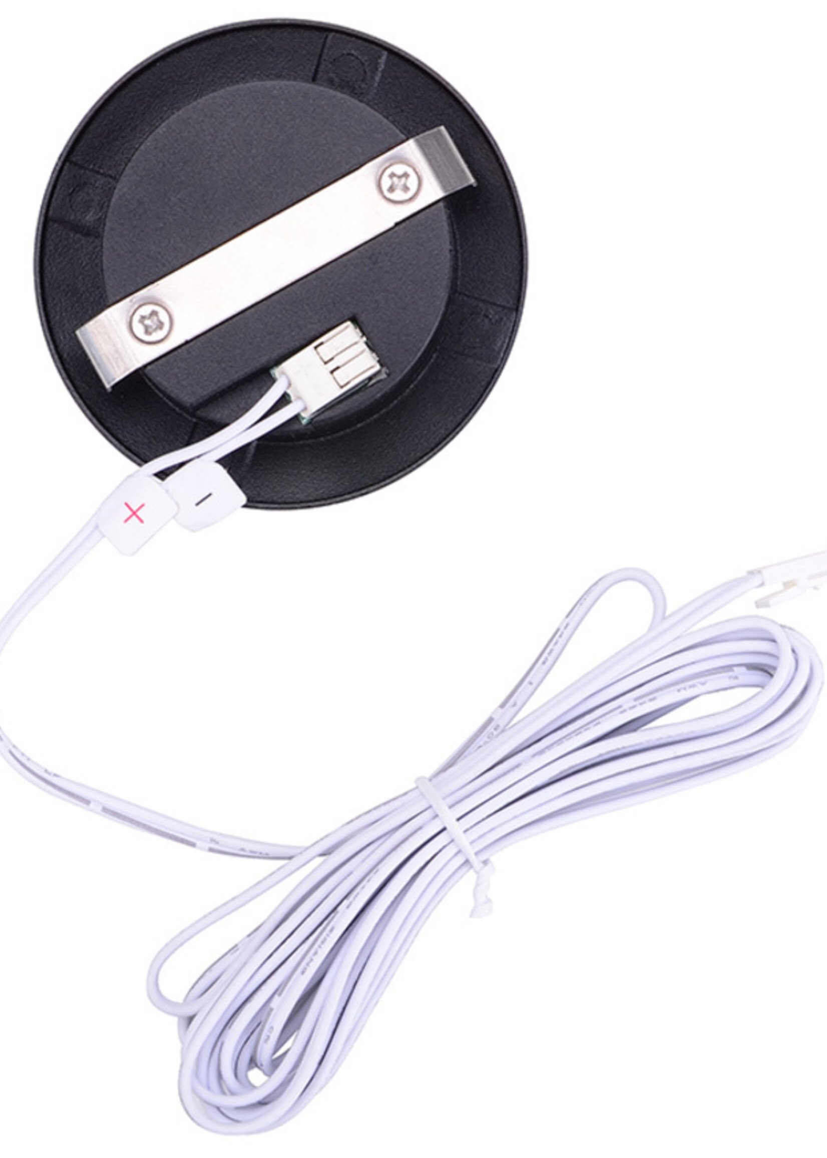Set van 4 Cabinet Led Inbouwspots warm wit, zwarte uitvoering IP44, dimbaar