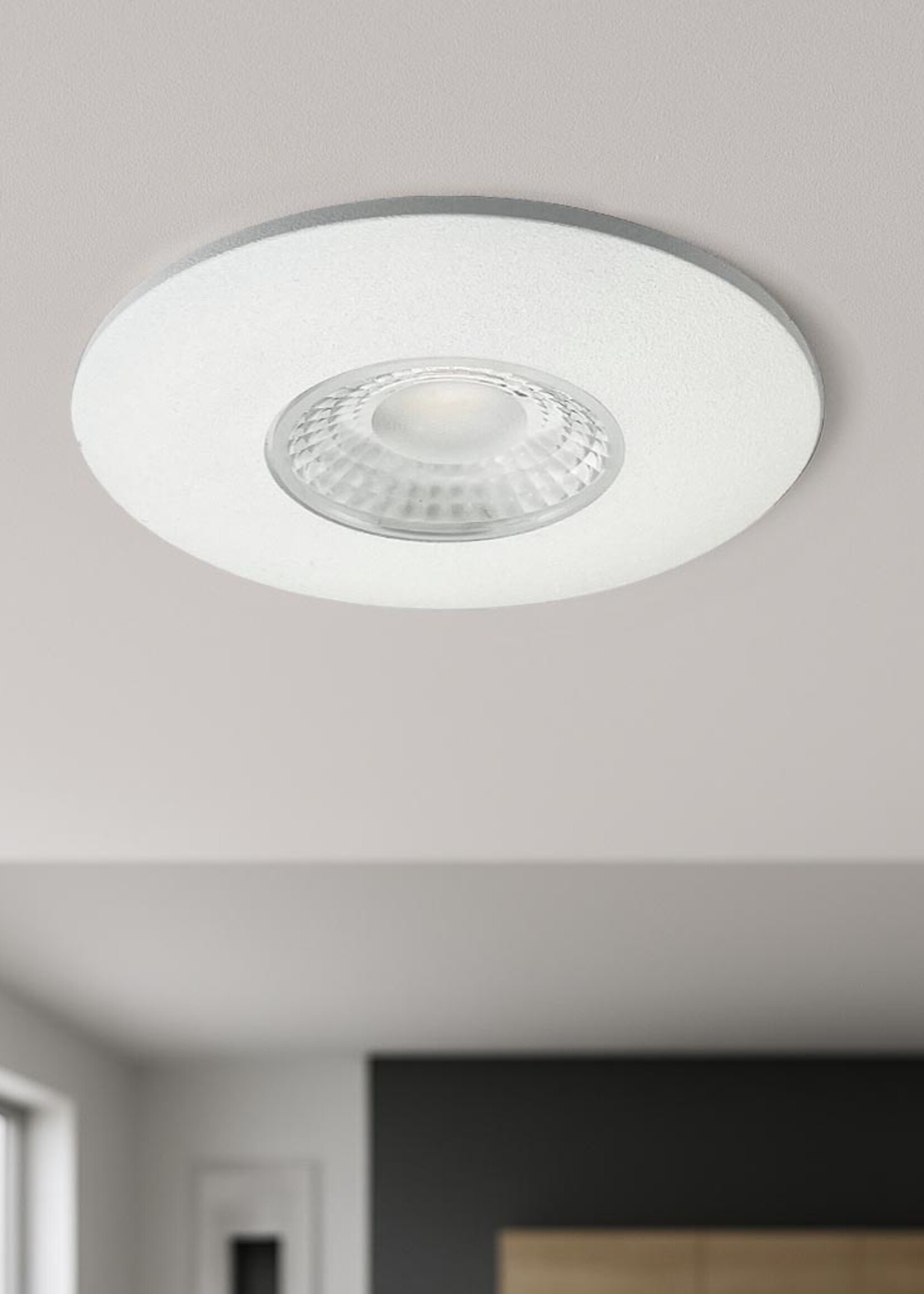 Set van 6 Cabinet Led Inbouwspots warm wit, witte uitvoering IP44, dimbaar