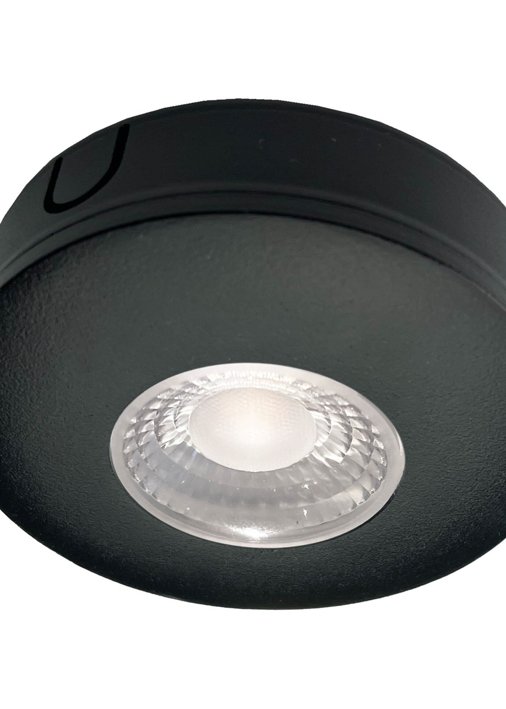 Set van 3 Cabinet Led Opbouwspot warm wit, zwarte uitvoering IP44, dimbaar