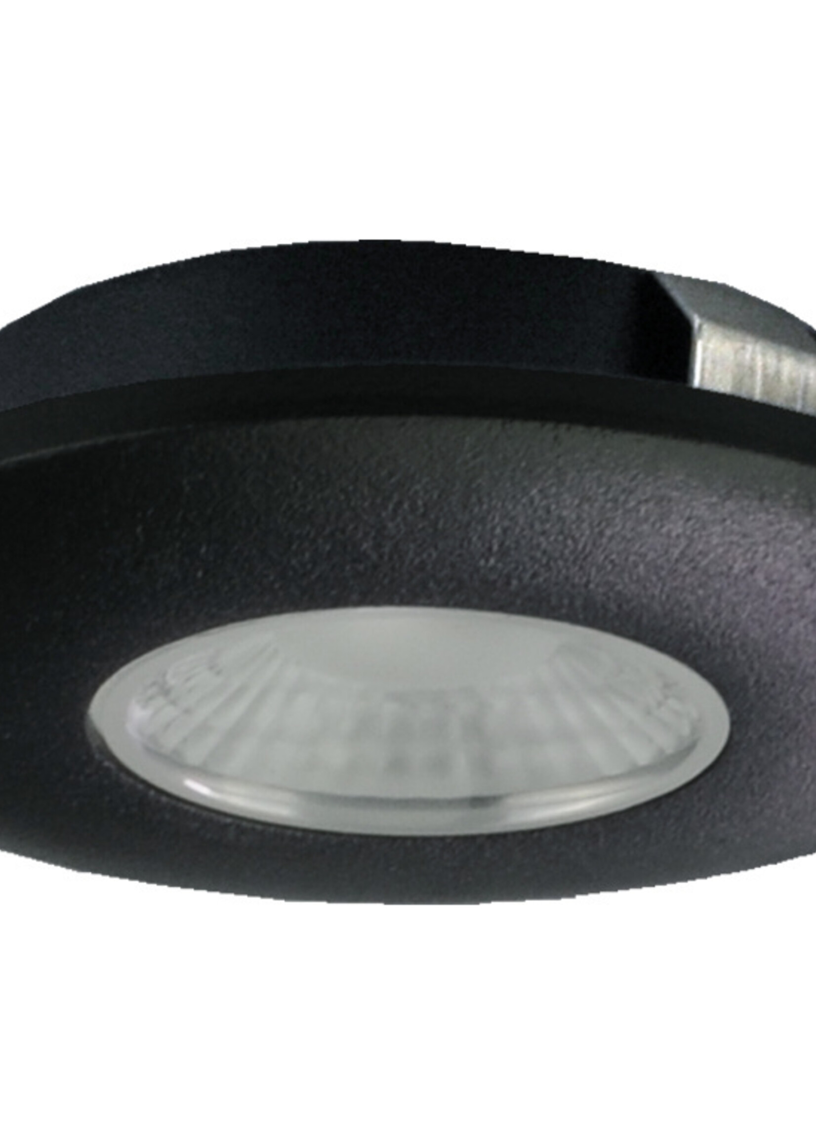 Set van 5 Cabinet Led Opbouwspot warm wit, zwarte uitvoering IP44, dimbaar