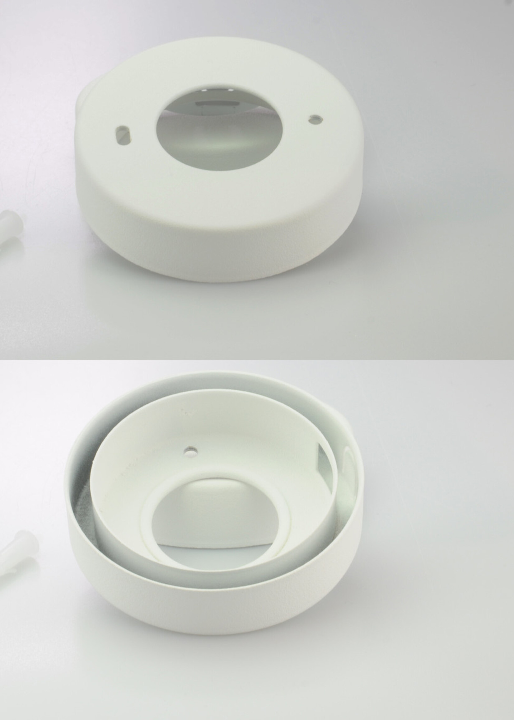 Set van 2 Cabinet Led Opbouwspot warm wit, witte uitvoering IP44, dimbaar