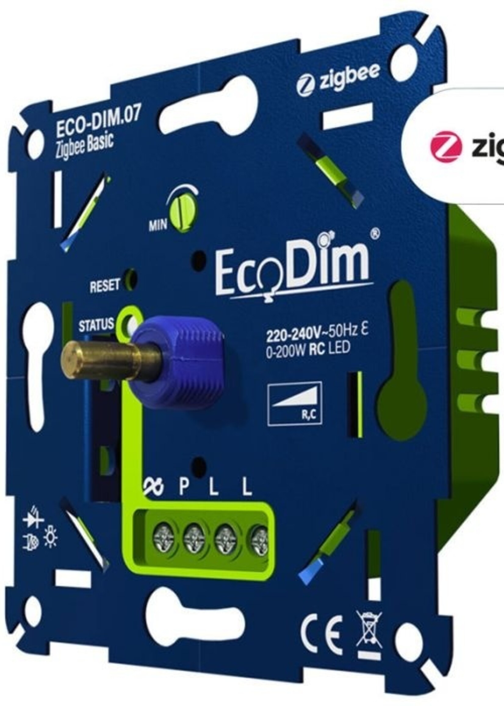 Ecodim Zigbee - Led dimmer Basic druk/draai 0-200W - Philips Hue compatibel