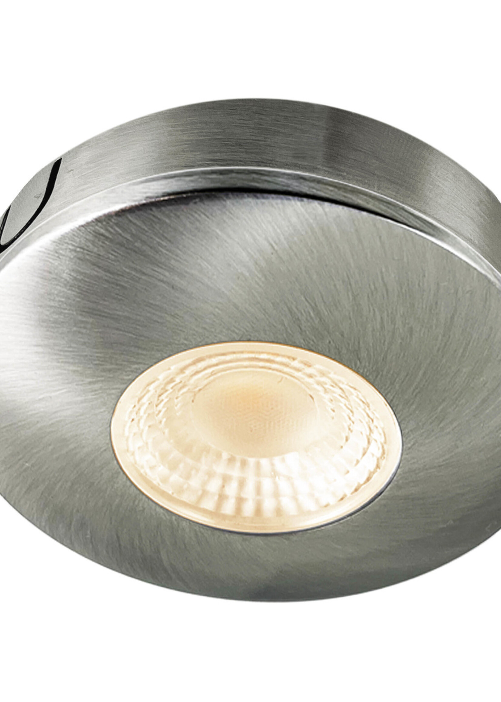 Set van 3 Cabinet Led opbouwspot warm wit, rvs uitvoering IP44 , dimbaar