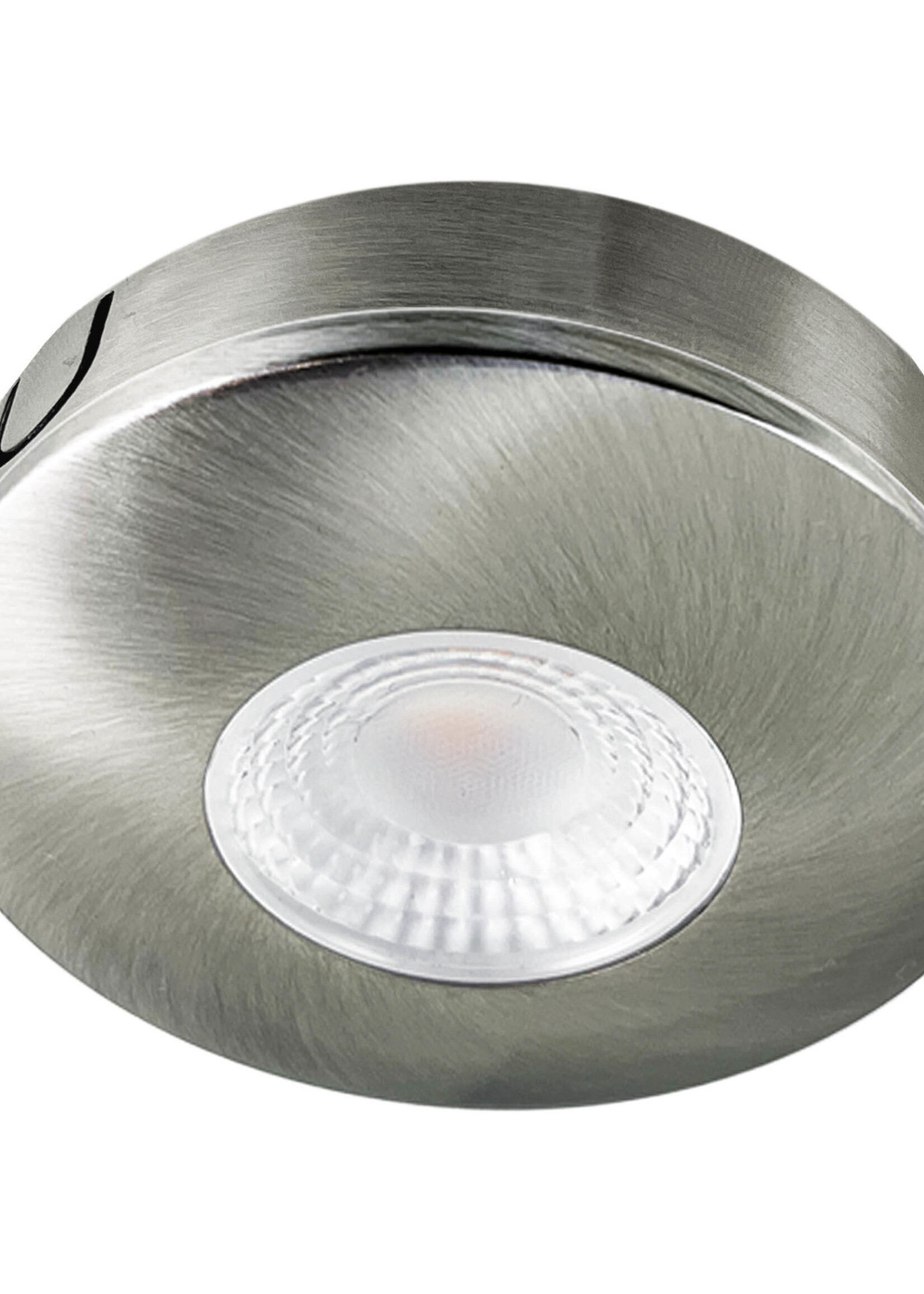 Set van 6 Cabinet Led opbouwspot warm wit, rvs uitvoering IP44 , dimbaar