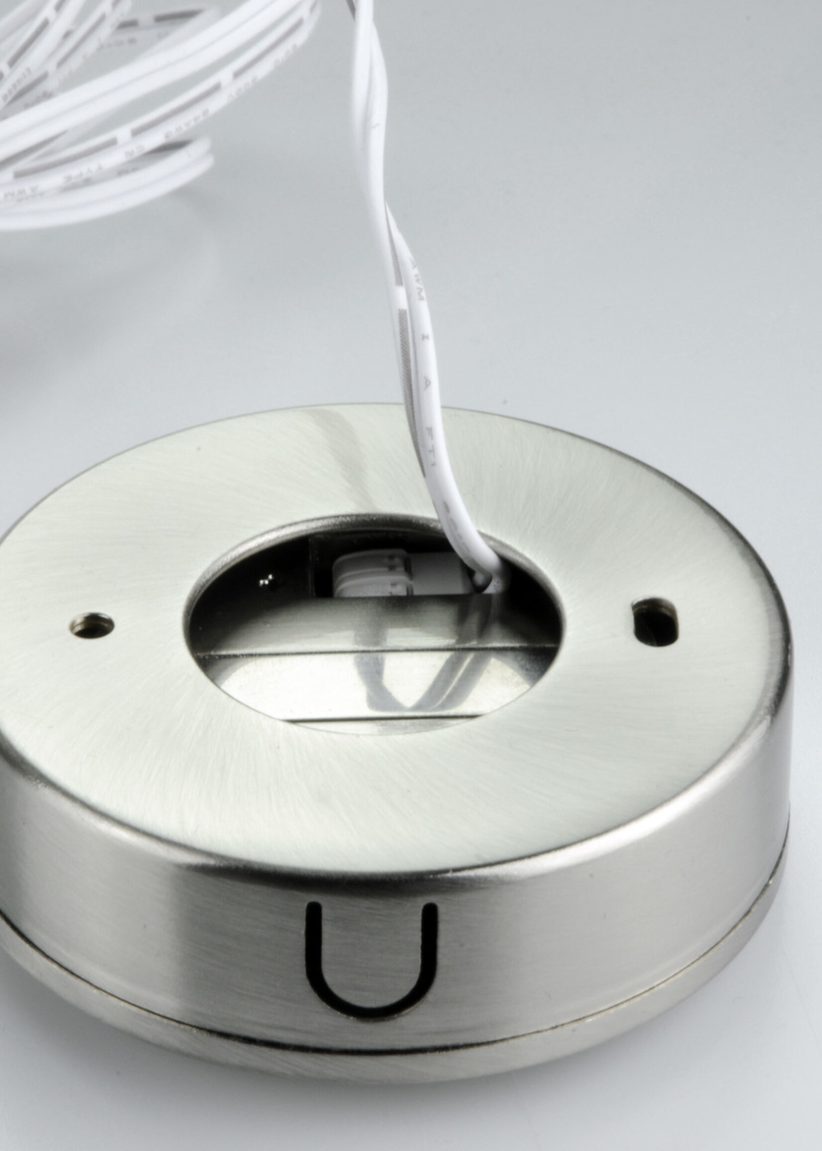Set van 6 Cabinet Led opbouwspot warm wit, rvs uitvoering IP44 , dimbaar
