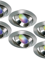 Ansell Set van 6 stuks RVS Wifi. RGB en dimtone spots, 5,5 W