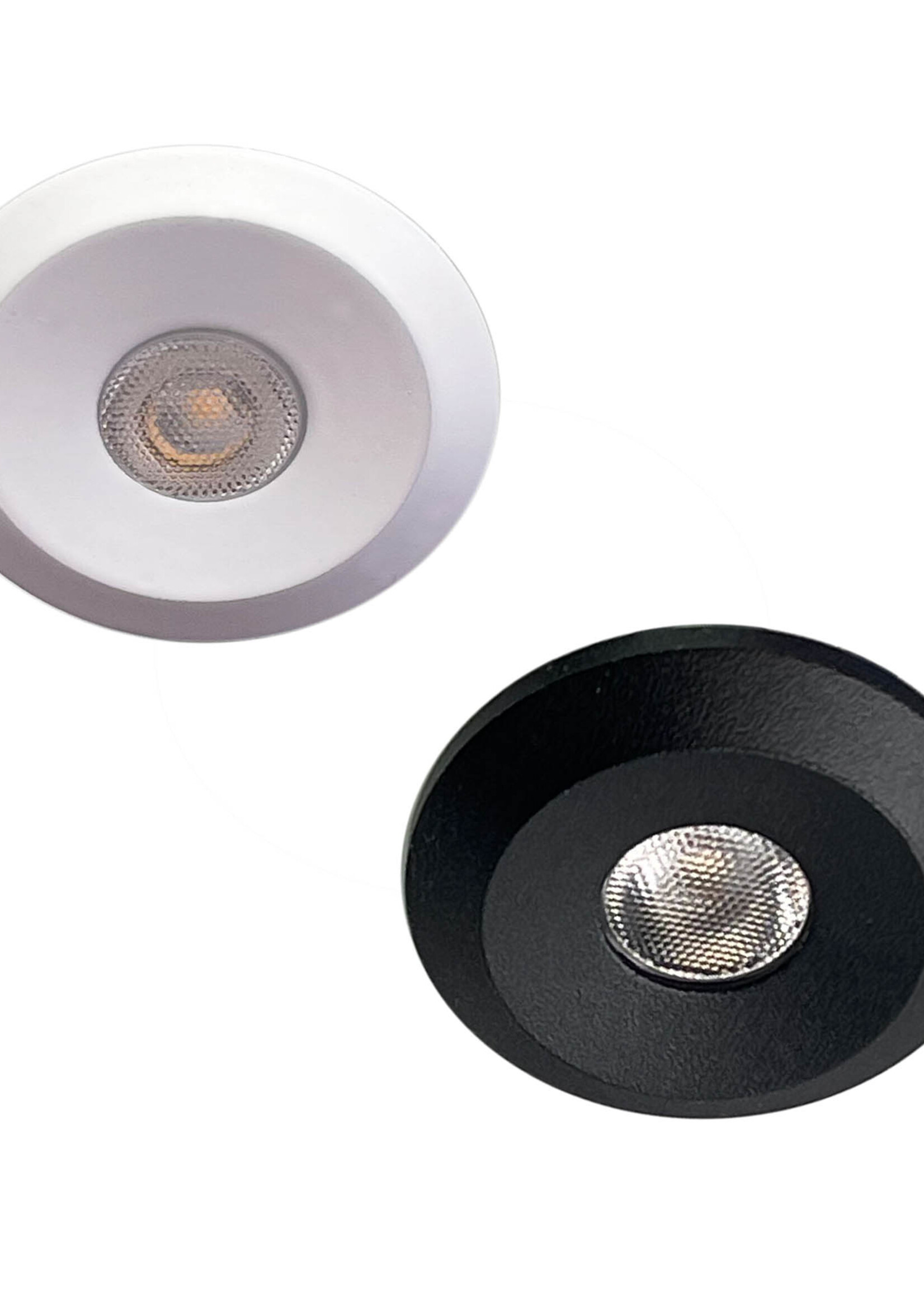 Set van 5 Microledjes Maduro, dimbaar,  1,2 Watt, Zwarte uitvoering, inclusief trafo/driver IP44