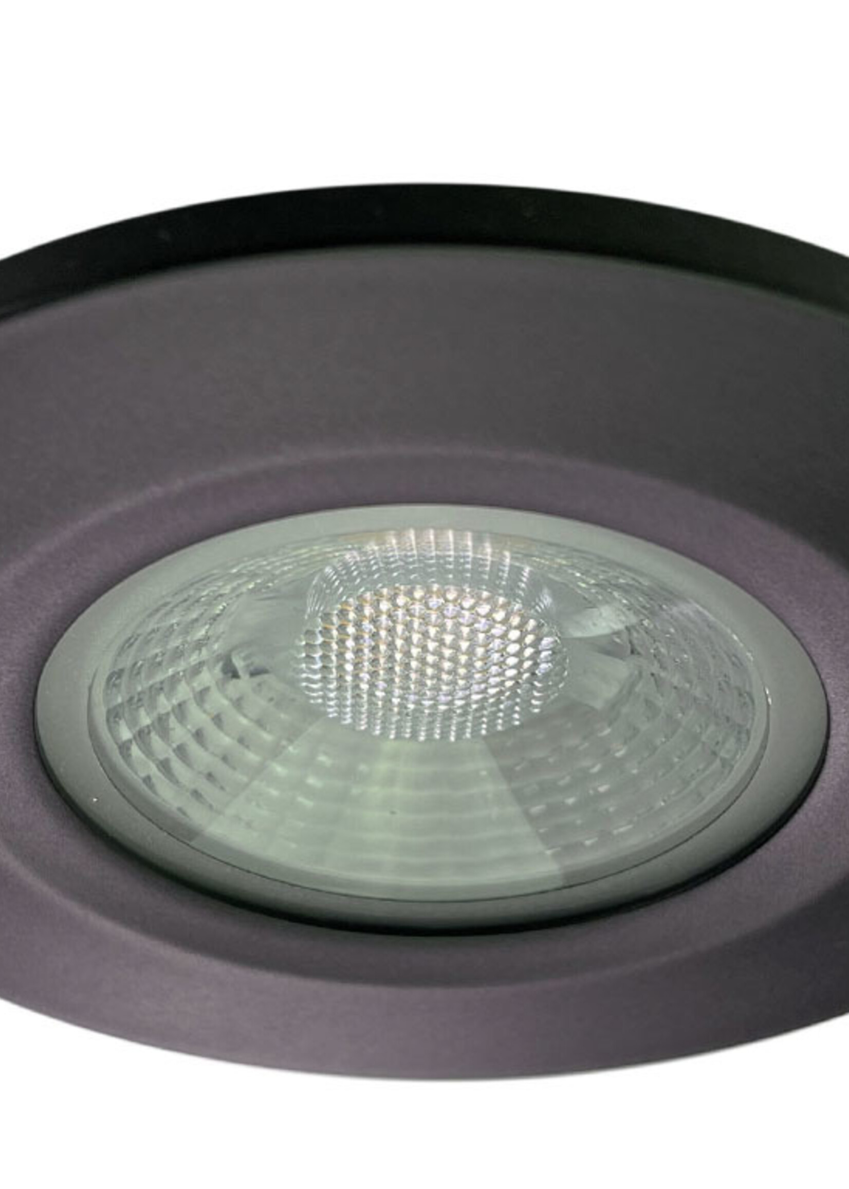 Set van 4 stuks Badkamer LEDspot Veneti√´, IP65 Dimbaar, zwarte uitvoering, Warm wit licht