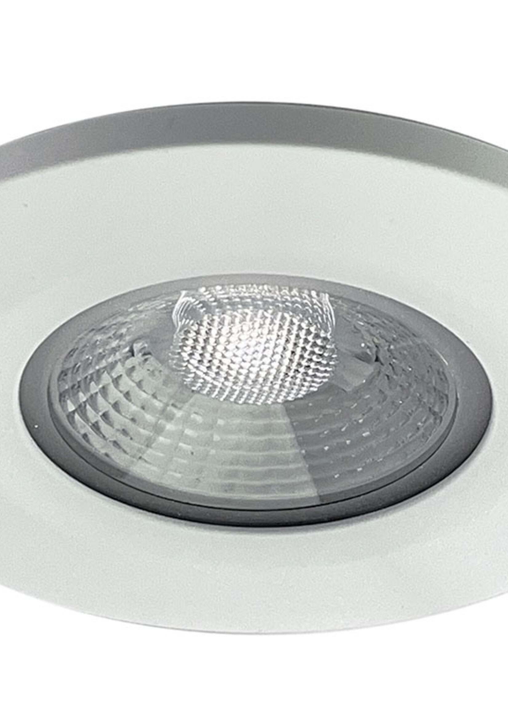 Set van 4 stuks badkamer LEDspot Veneti√´, IP65 Dimbaar, Witte uitvoering, Warm wit licht