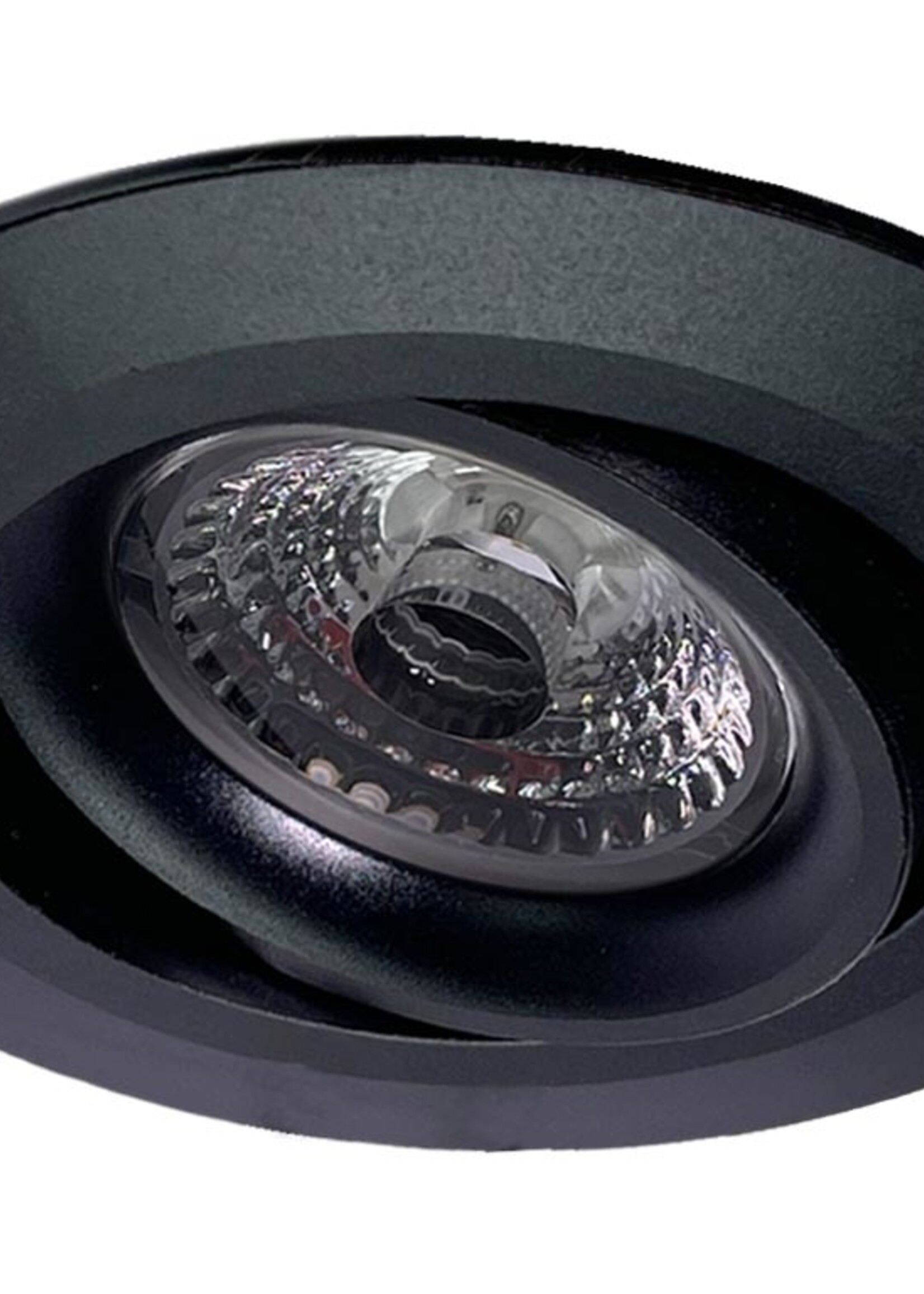 Inbouw LEDspot Parijs, Warm wit licht, dimbaar, 8 Watt, kantelbaar, Zwart