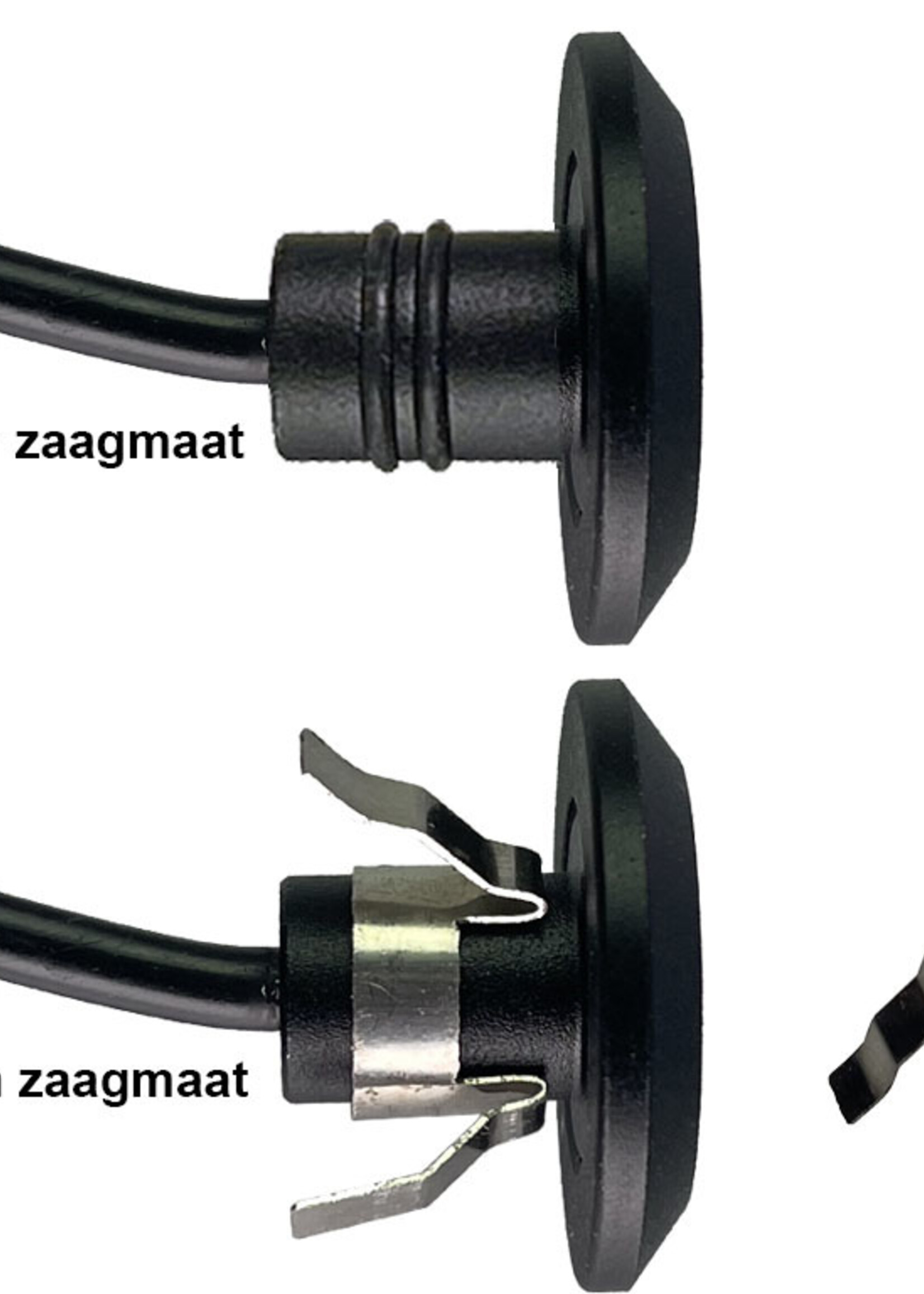 Set van 4 Microledjes Maduro, dimbaar, 1,2 Watt, Zwart IP44