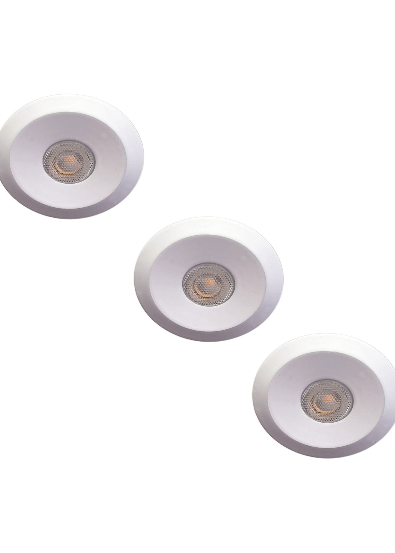 Set van 3 Microledjes Maduro, dimbaar, 1,2 Watt, Wit IP44