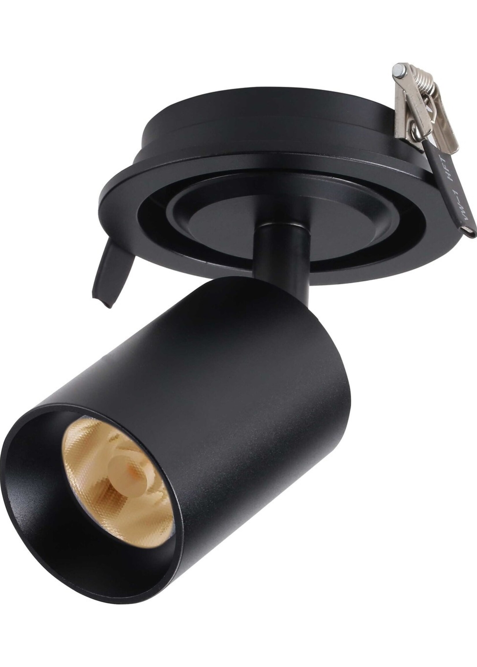 Set van 3, dimbare inbouw led spot Rotterdam, 360 graden richtbaar. Zwart