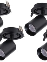 Set van 4 Inbouw led spot Rotterdam, 360 graden richtbaar