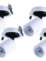 Set van 4 Inbouw led spot Rotterdam, 360 graden richtbaar