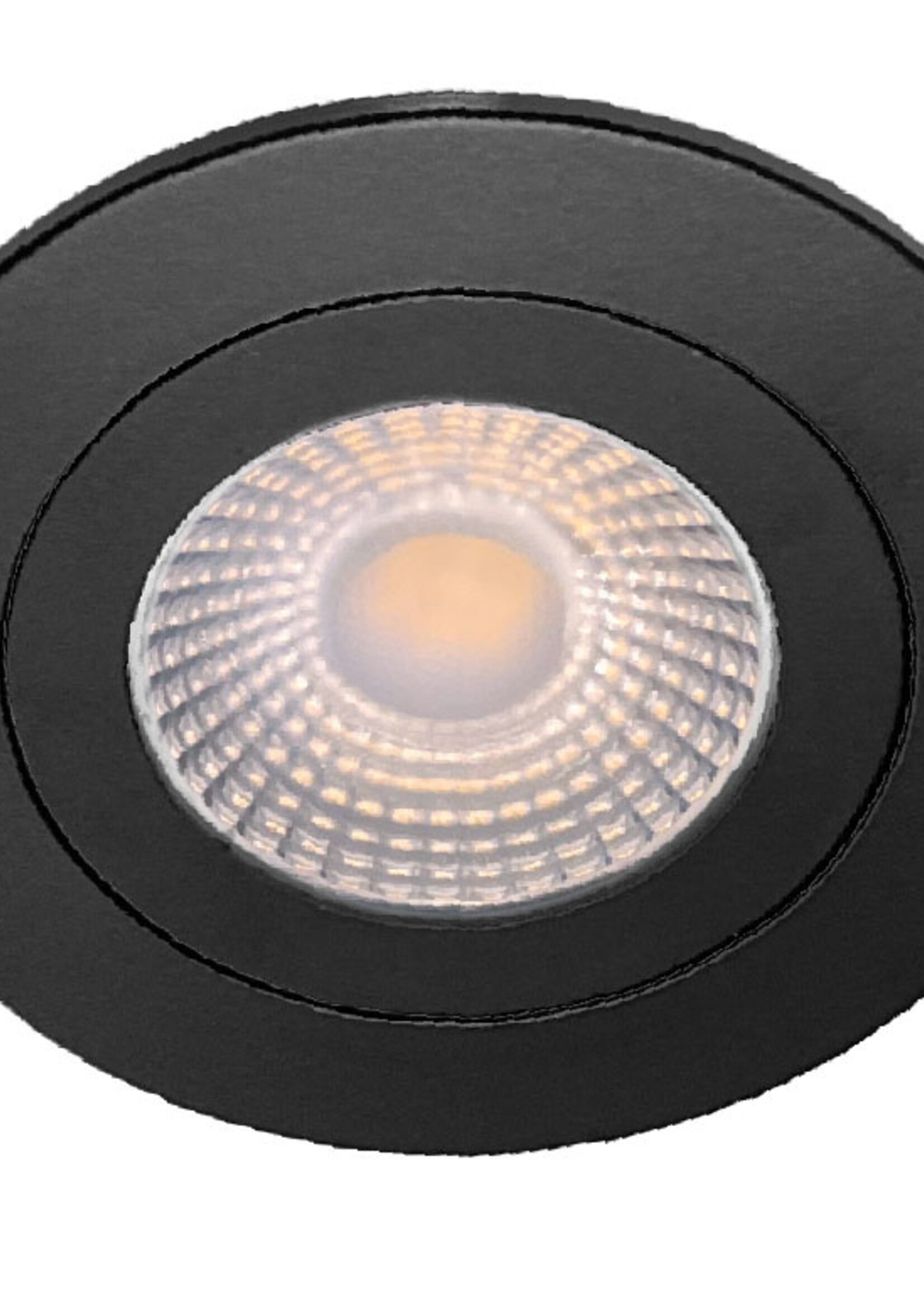 Badkamer LEDspot Rome 6 Watt, IP65 Dimbaar, kantelbaar, Zwarte uitvoering, Warm wit licht