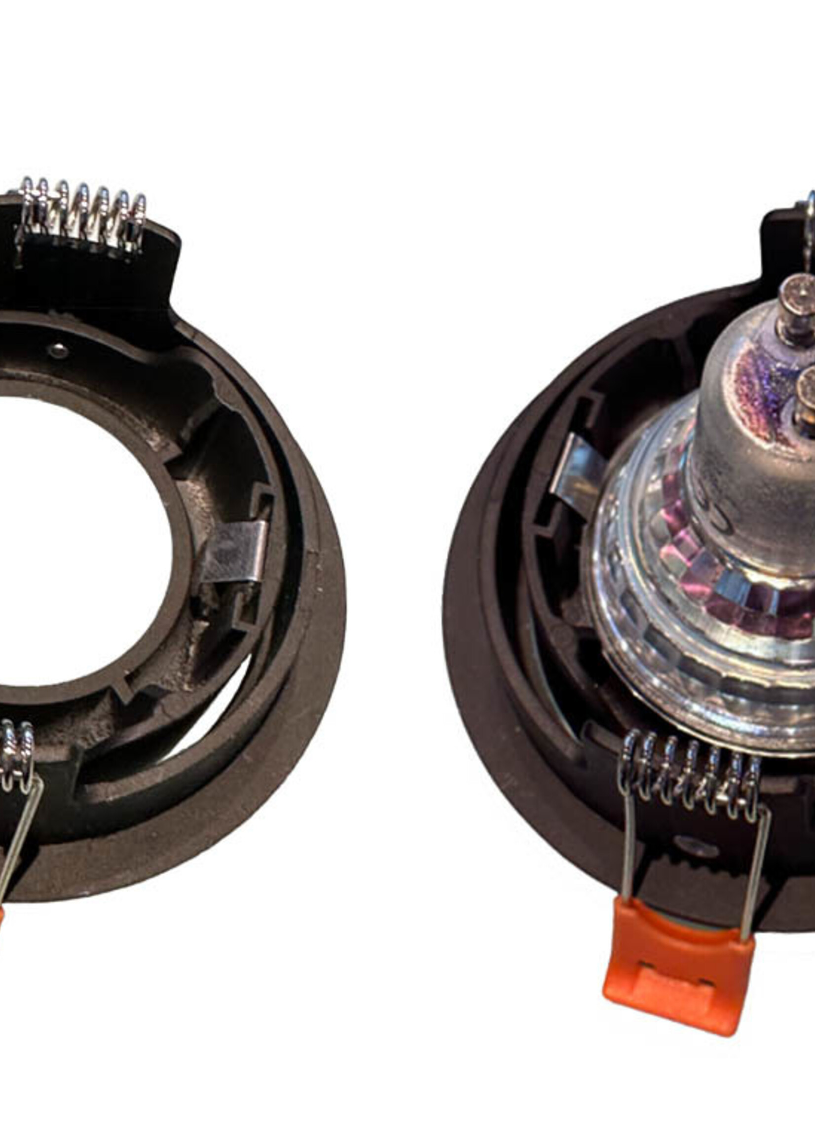 Zwarte LED inbouwspot BRUGGE 5W dimbaar, kantelbaar, warmwit licht