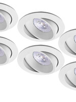 Set van 6 Led inbouwspot Brugge, 5 Watt