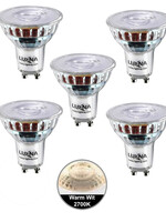 Pak van 5 stuks LED spot 5W, GU10, Dimbaar, Warm Wit