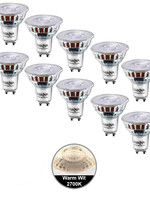 Pak van 10 stuks LED spot 5W, GU10, Dimbaar, Warm Wit