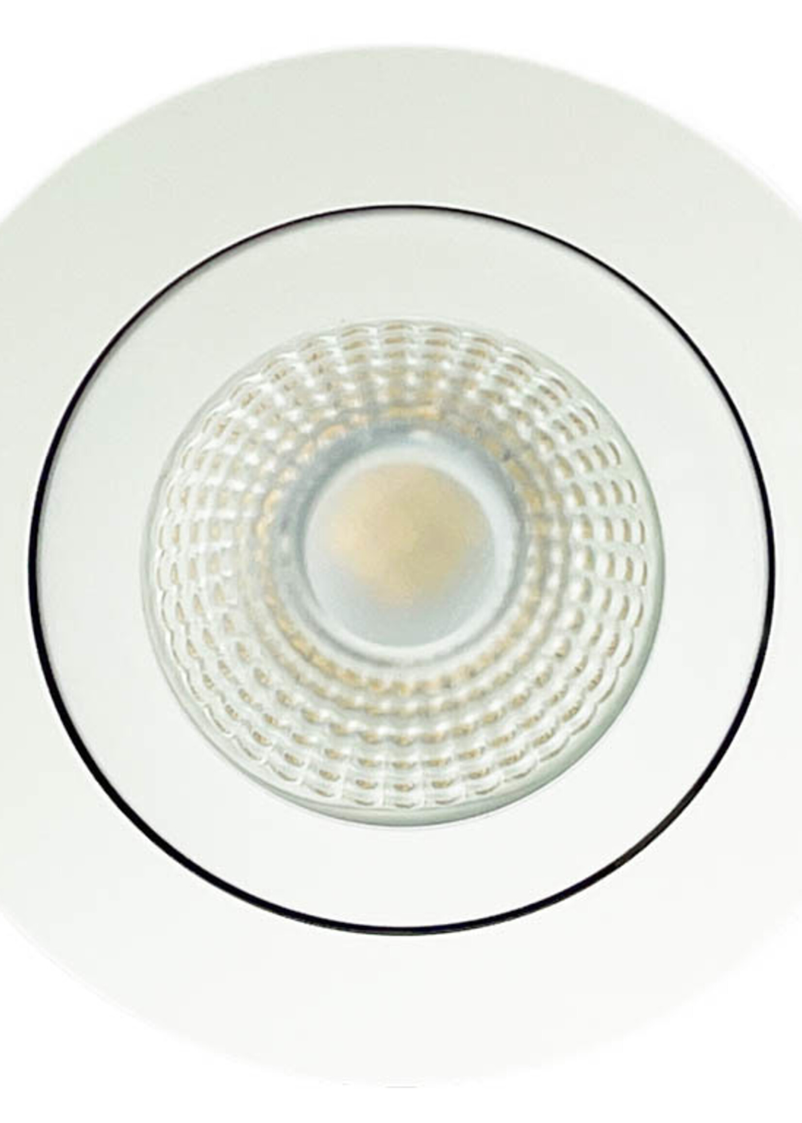 Set van 6 Badkamer LEDspot Rome IP65, 6 Watt, Dimbaar, kantelbaar, Witte uitvoering, Warm wit licht