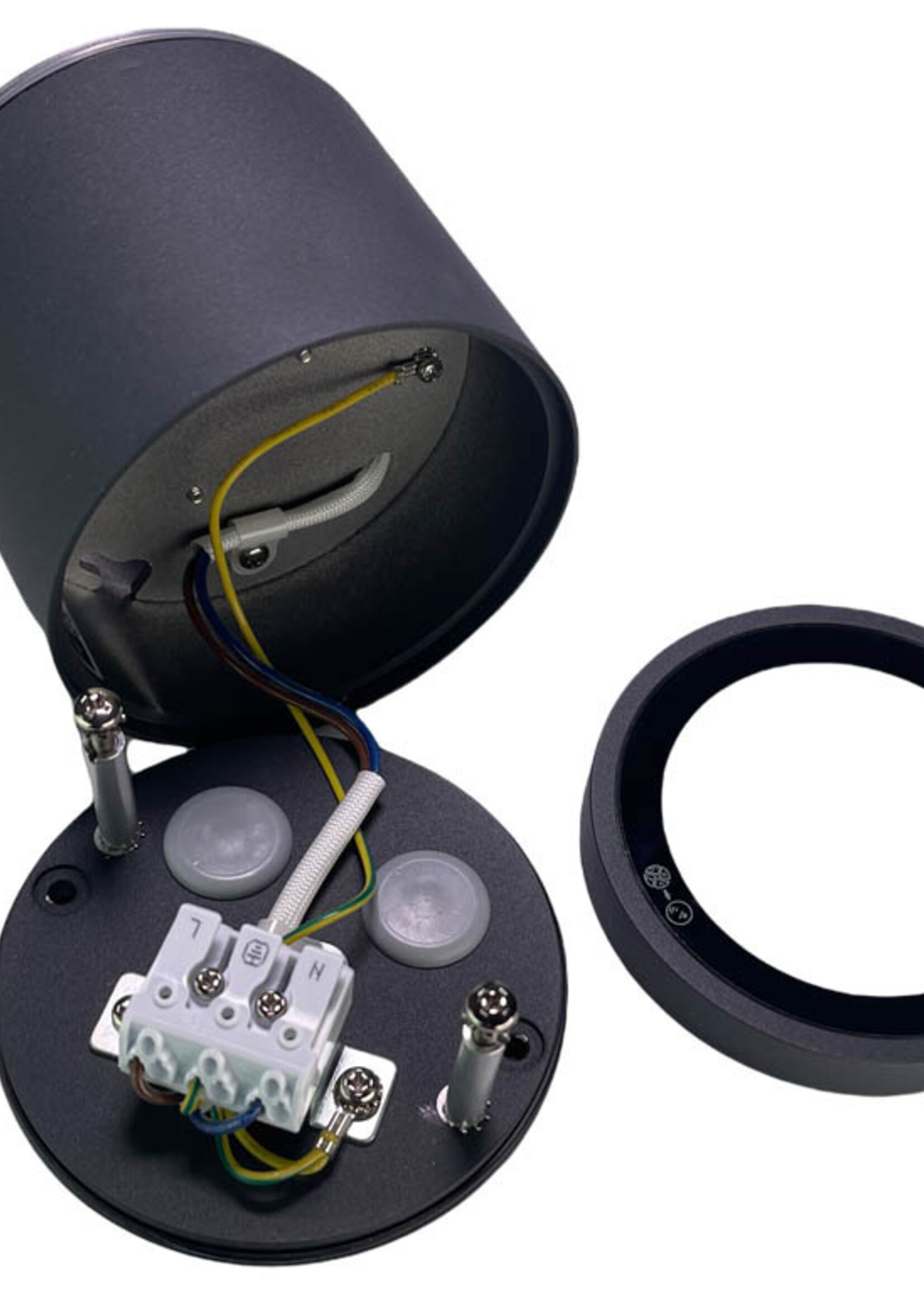 Opbouw LEDspot Furia 10 Watt, IP54 Dimbaar, Warm wit licht