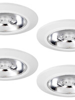Set van 4 stuks Inbouw LEDspot Riga, 6 Watt, Dim to warm, IP44