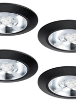 Set van 4 Inbouw LEDspot Riga, 6 Watt, Dim to warm, IP44