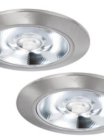 Set van 2 Inbouw LEDspot Riga, 6 Watt, Dim to warm, IP44